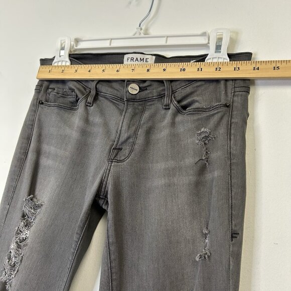 Frame Le Skinny De Jeanne Jeans Women’s Size 26 Grey Low Rise - Picture 3 of 8